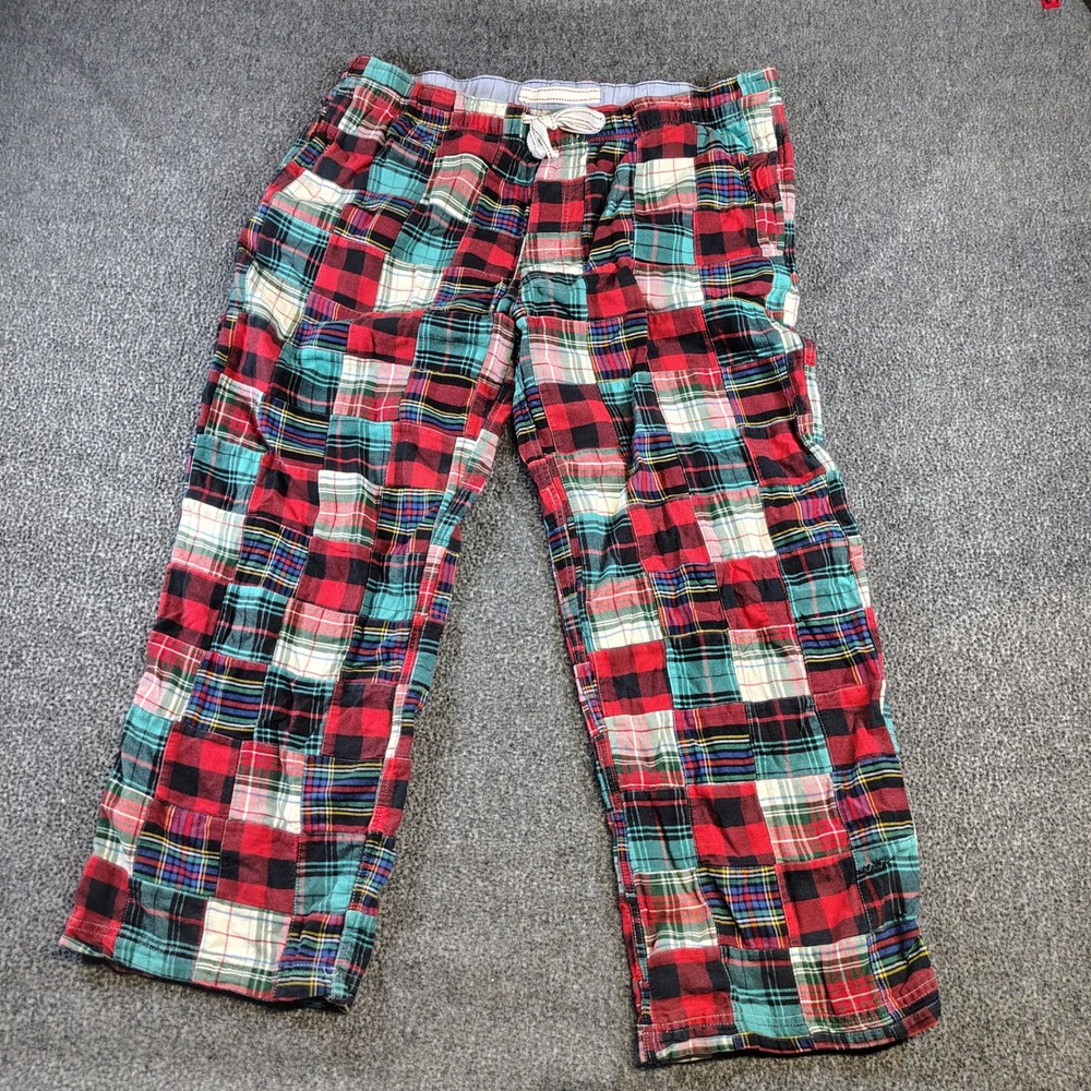 American Eagle Pajama Pants Mens XL Multicolor Patchwork Plaid Flannel Sleepwear